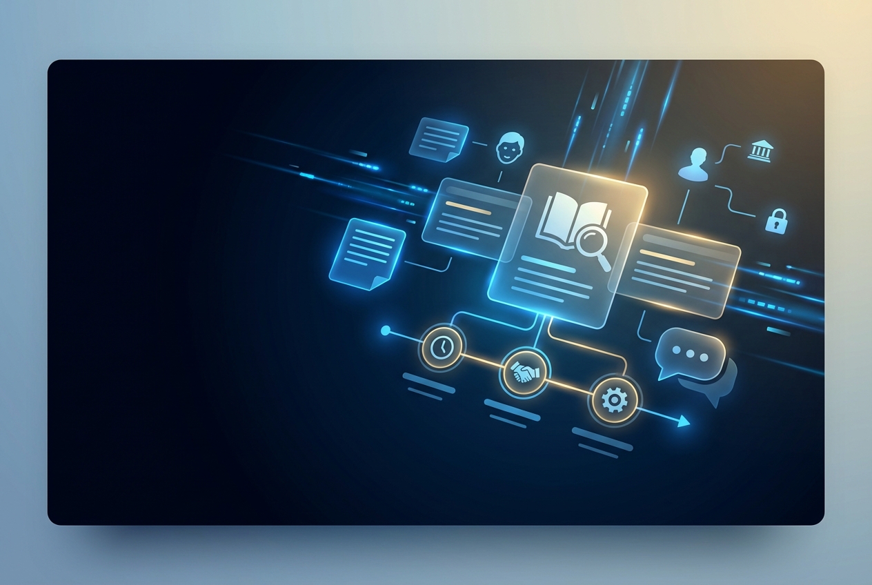Study workflow visual: open copy of 1984, notebook with plot timeline, phone showing Readi.AI app, and note card with core themes on a student desk.