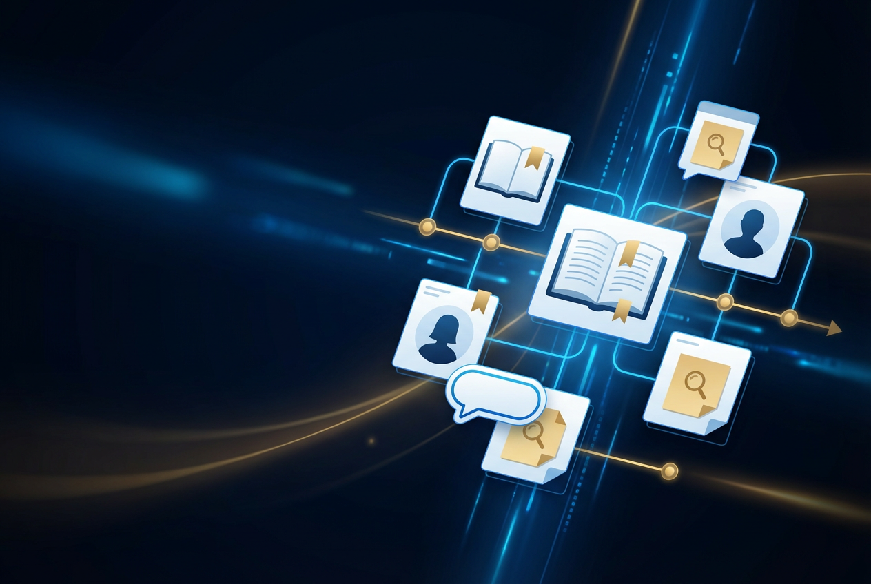 Study workflow visual showing a student using The Great Gatsby textbook, a notebook with analysis notes, and a phone with Readi.AI to prepare for a literature class or assessment